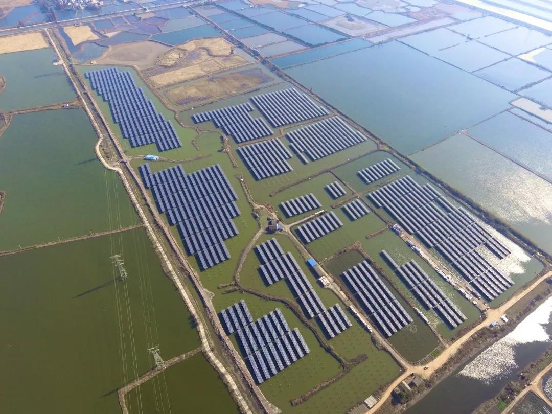 A Fishery-solar Masterpiece in the Watery Town - lehu.com's 110 MW PV Project in Tongling, Anhui Province Successfully Connected to the Grid for Power Generation